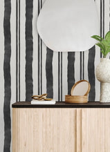 Load image into Gallery viewer, Mr. Kate Winston Watercolor Stripe Peel + Stick Wallpaper