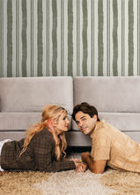 Load image into Gallery viewer, Mr. Kate Winston Watercolor Stripe Peel + Stick Wallpaper