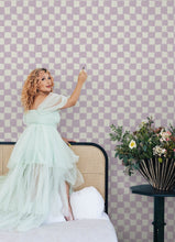 Load image into Gallery viewer, Mr. Kate Tess Watercolor Checker Peel + Stick Wallpaper