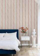 Load image into Gallery viewer, Mr. Kate Winston Watercolor Stripe Peel + Stick Wallpaper