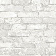 Load image into Gallery viewer, Whitewashed Brick Peel + Stick Wallpaper
