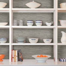 Load image into Gallery viewer, Woven Faux Grasscloth Peel + Stick Wallpaper