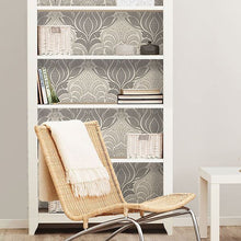 Load image into Gallery viewer, Modern Damask Peel + Stick Wallpaper