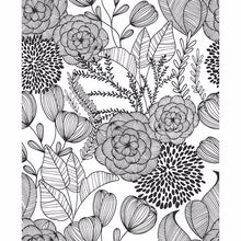 Load image into Gallery viewer, Sketched Multifloral Peel + Stick Wallpaper