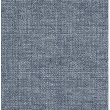 Load image into Gallery viewer, Blue Linen Peel + Stick Wallpaper