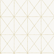 Load image into Gallery viewer, Gold Triangles Peel + Stick Wallpaper