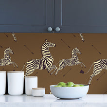 Load image into Gallery viewer, Scalamandré Zebra Safari Peel + Stick Wallpaper