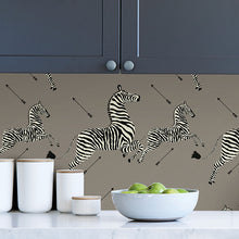 Load image into Gallery viewer, Scalamandré Zebra Safari Peel + Stick Wallpaper