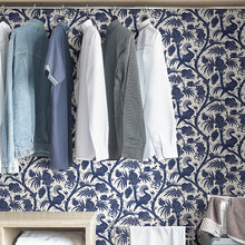 Load image into Gallery viewer, Scalamandré Balinese Peacock Peel + Stick Wallpaper