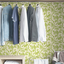 Load image into Gallery viewer, Scalamandré Balinese Peacock Peel + Stick Wallpaper