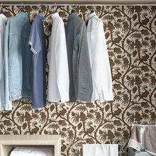 Load image into Gallery viewer, Scalamandré Balinese Peacock Peel + Stick Wallpaper