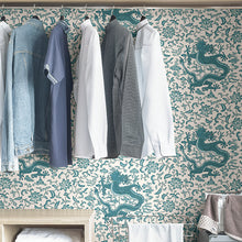 Load image into Gallery viewer, Scalamandré Chi'en Dragon Peel + Stick Wallpaper