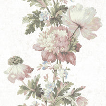 Load image into Gallery viewer, Vintage Floral Stripe Peel + Stick Wallpaper