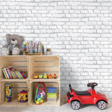 Load image into Gallery viewer, White Brick Peel + Stick Wallpaper