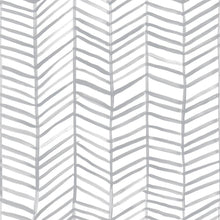 Load image into Gallery viewer, Sketched Herringbone Peel + Stick Wallpaper