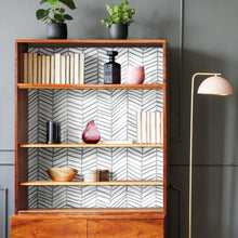 Load image into Gallery viewer, Sketched Herringbone Peel + Stick Wallpaper