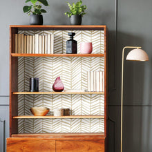 Load image into Gallery viewer, Sketched Herringbone Peel + Stick Wallpaper