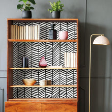 Load image into Gallery viewer, Sketched Herringbone Peel + Stick Wallpaper