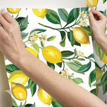 Load image into Gallery viewer, Lemon Zest Peel + Stick Wallpaper