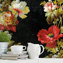 Load image into Gallery viewer, Vintage Floral Stripe Peel + Stick Wallpaper