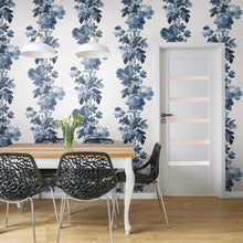 Load image into Gallery viewer, Vintage Floral Stripe Peel + Stick Wallpaper
