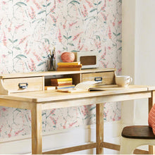 Load image into Gallery viewer, Watercolor Floral Sprig Peel + Stick Wallpaper