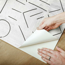 Load image into Gallery viewer, Lines and Shapes Peel + Stick Wallpaper