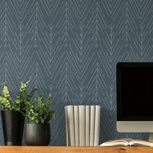 Load image into Gallery viewer, Herringbone Twigs Peel + Stick Wallpaper