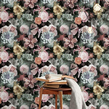 Load image into Gallery viewer, Vintage Blooms Peel + Stick Wallpaper