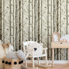 Load image into Gallery viewer, Birch Trees Peel + Stick Wallpaper