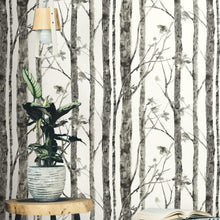Load image into Gallery viewer, Birch Trees Peel + Stick Wallpaper