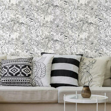 Load image into Gallery viewer, Sketched Woodland Peel + Stick Wallpaper