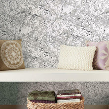 Load image into Gallery viewer, Sketched Woodland Peel + Stick Wallpaper