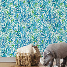 Load image into Gallery viewer, Watercolor Leaves Peel + Stick Wallpaper