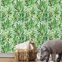 Load image into Gallery viewer, Watercolor Leaves Peel + Stick Wallpaper