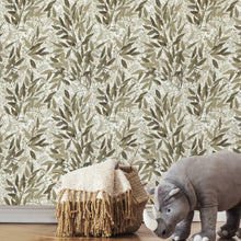 Load image into Gallery viewer, Watercolor Leaves Peel + Stick Wallpaper