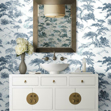 Load image into Gallery viewer, Oriental Toile Peel + Stick Wallpaper