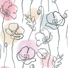 Load image into Gallery viewer, Mid-Century Poppy Peel + Stick Wallpaper