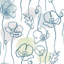 Load image into Gallery viewer, Mid-Century Poppy Peel + Stick Wallpaper