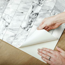 Load image into Gallery viewer, Marble Planks Peel + Stick Wallpaper