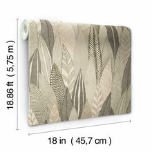 Load image into Gallery viewer, Fern &amp; Feathers Peel + Stick Wallpaper
