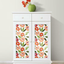 Load image into Gallery viewer, Jane Dixon Block Print Blooms Peel + Stick Wallpaper
