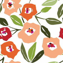 Load image into Gallery viewer, Jane Dixon Block Print Blooms Peel + Stick Wallpaper
