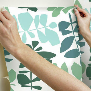 Jane Dixon Leaf Sprigs Peel + Stick Wallpaper