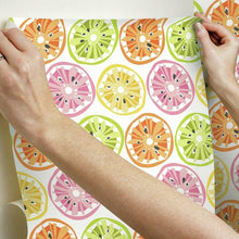 Load image into Gallery viewer, Jane Dixon Citrus Sweet Peel + Stick Wallpaper
