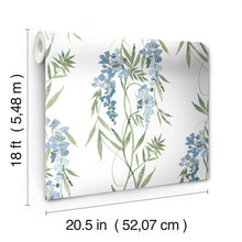 Load image into Gallery viewer, Nouveaux Wisteria Peel + Stick Wallpaper
