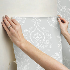 New Damask Peel + Stick Wallpaper