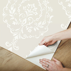 New Damask Peel + Stick Wallpaper