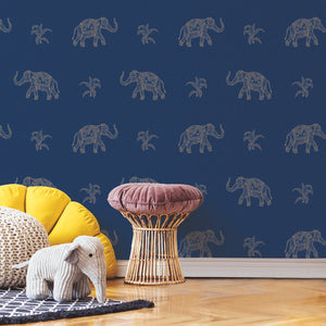 Elephant Walk Peel + Stick Wallpaper