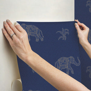 Elephant Walk Peel + Stick Wallpaper